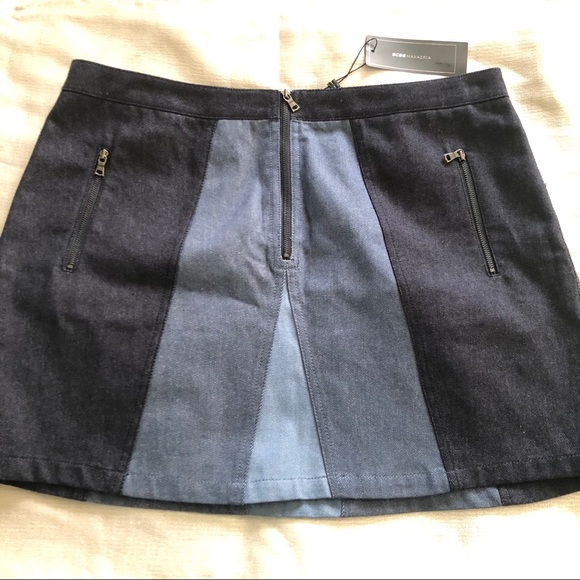 BCBGMAXAZRIA Denim A-Line Jean Skirt